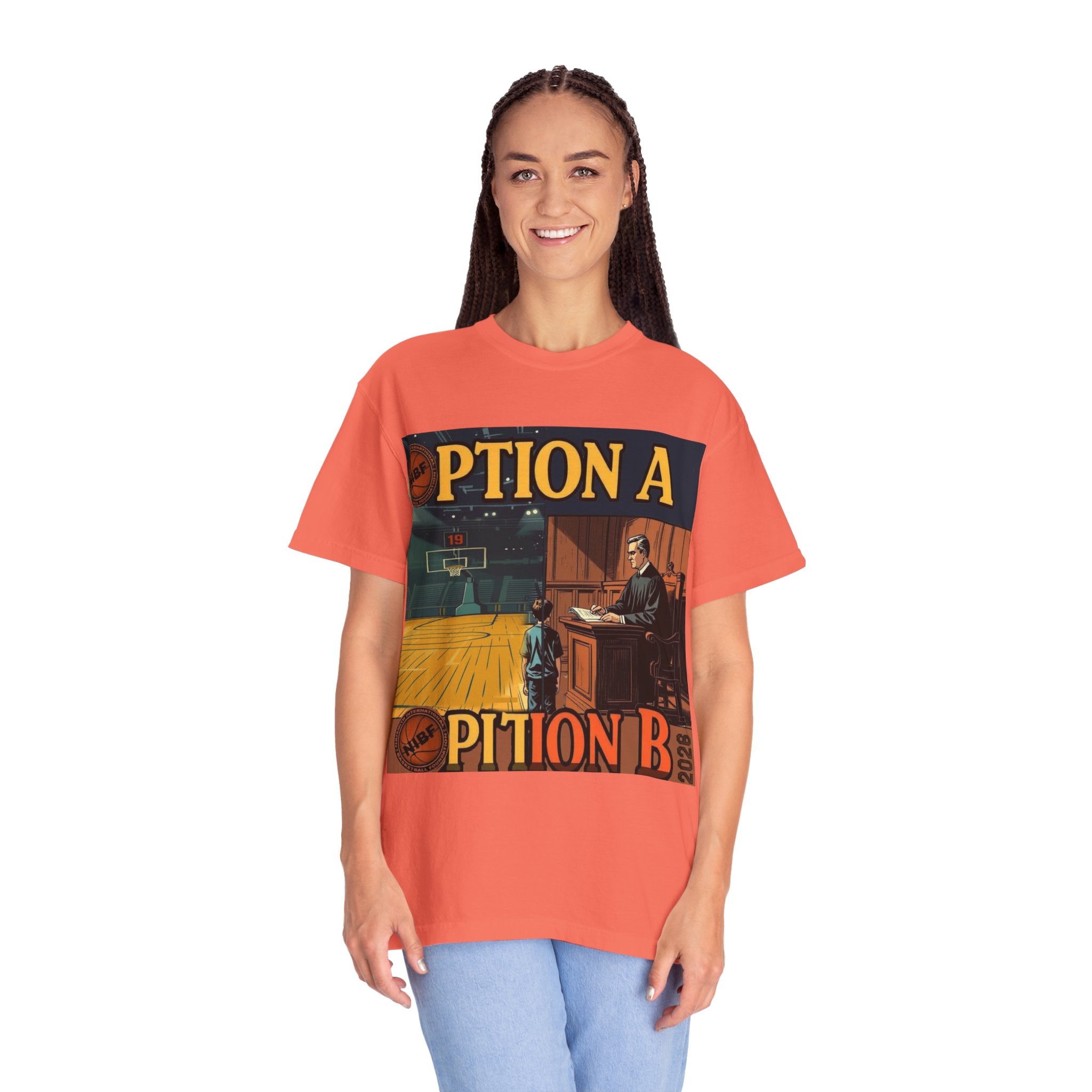 Vintage Basketball Court Judge Illustration T-shirt | Courtroom Youth Punishment Art