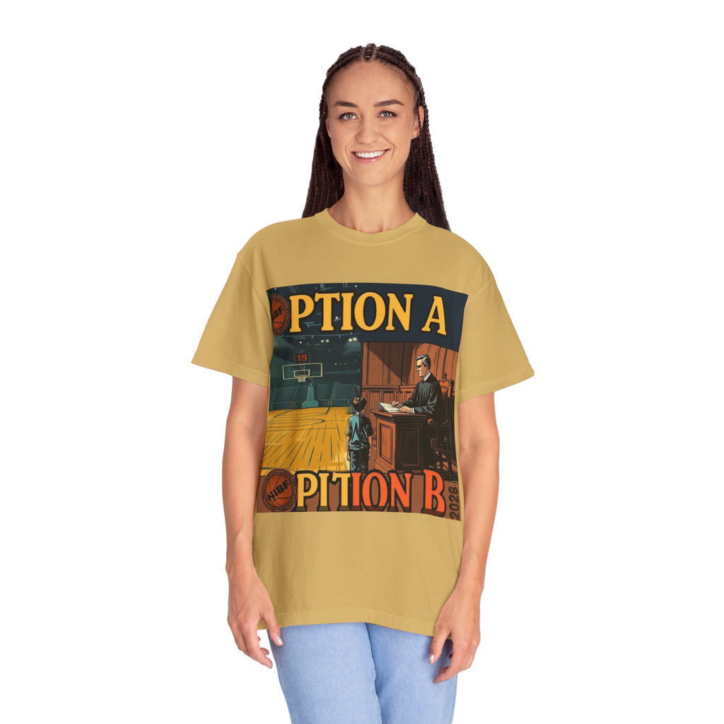 Vintage Basketball Court Judge Illustration T-shirt | Courtroom Youth Punishment Art