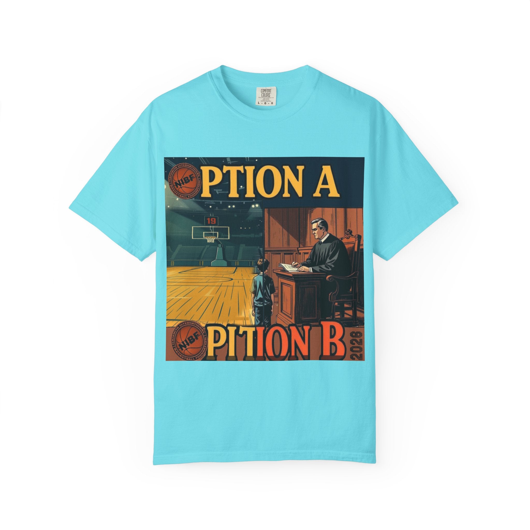 Vintage Basketball Court Judge Illustration T-shirt | Courtroom Youth Punishment Art