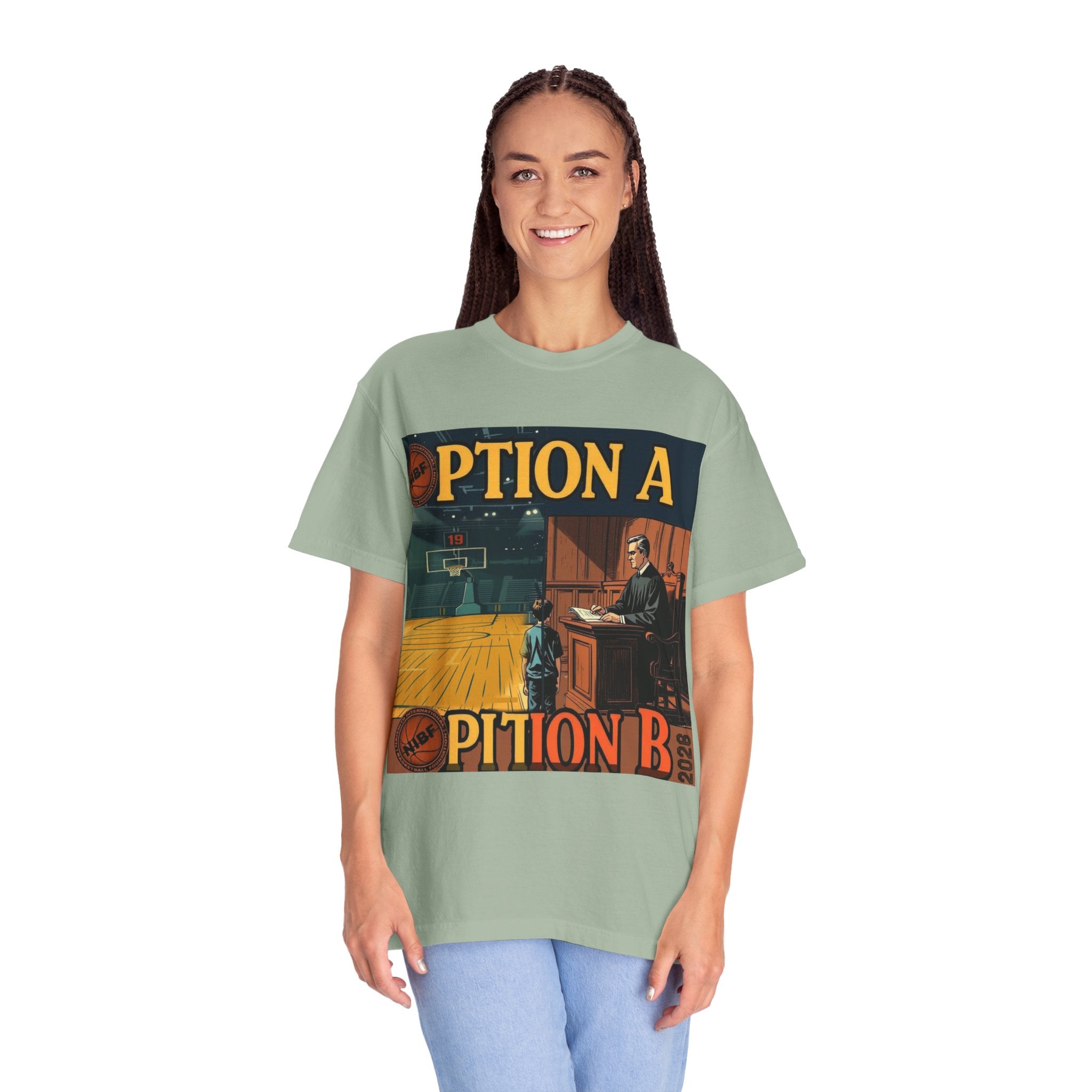 Vintage Basketball Court Judge Illustration T-shirt | Courtroom Youth Punishment Art