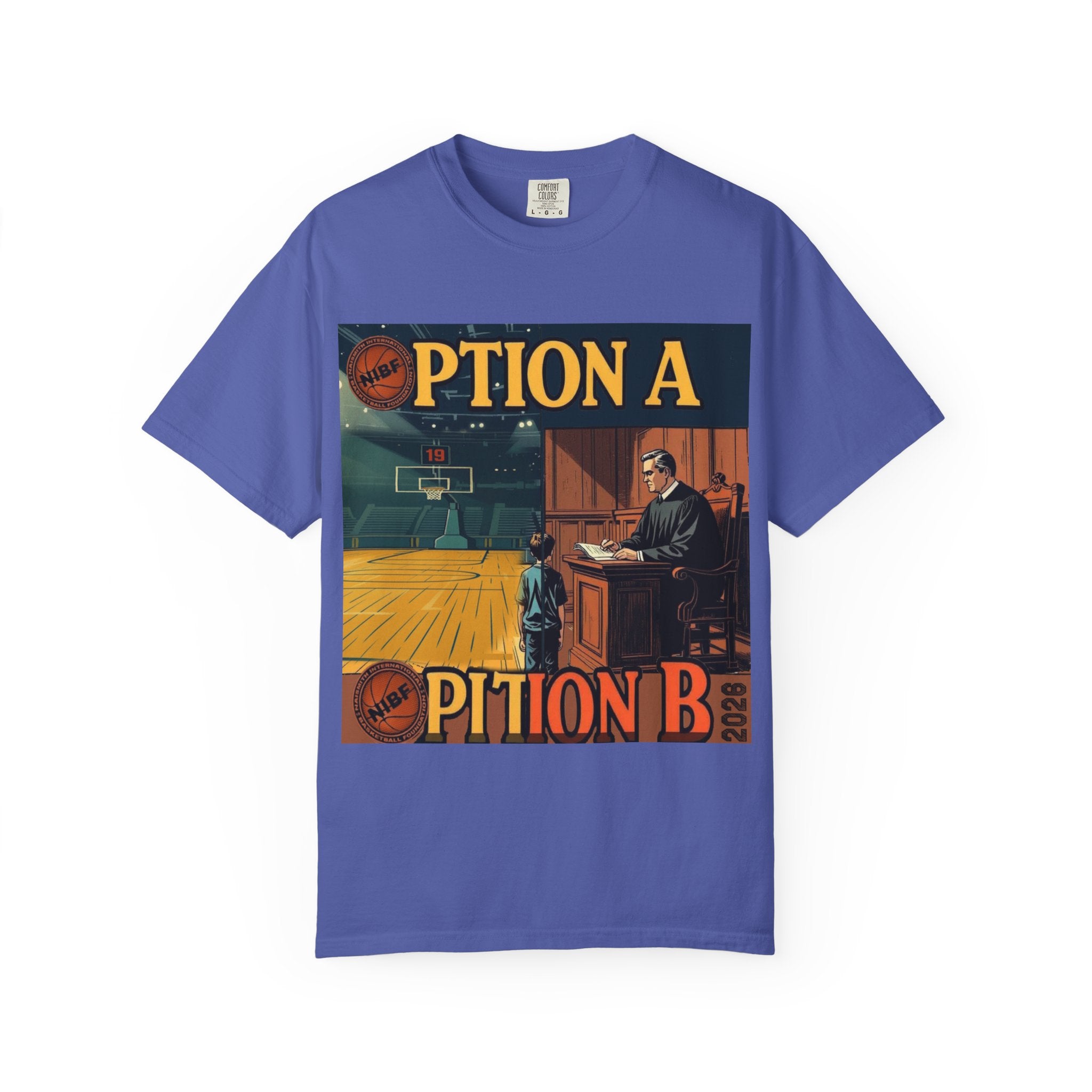 Vintage Basketball Court Judge Illustration T-shirt | Courtroom Youth Punishment Art