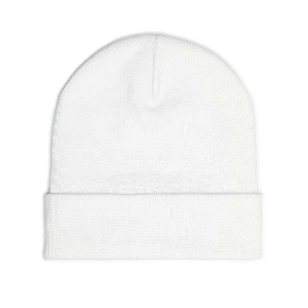 Option A Embroidered Knit Beanie — Cozy Winter Hat with Bold Patch