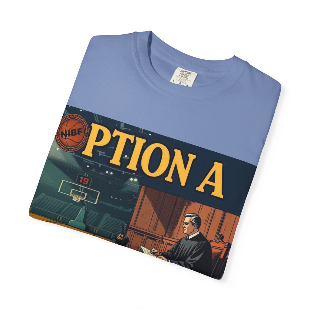 Vintage Basketball Court Judge Illustration T-shirt | Courtroom Youth Punishment Art