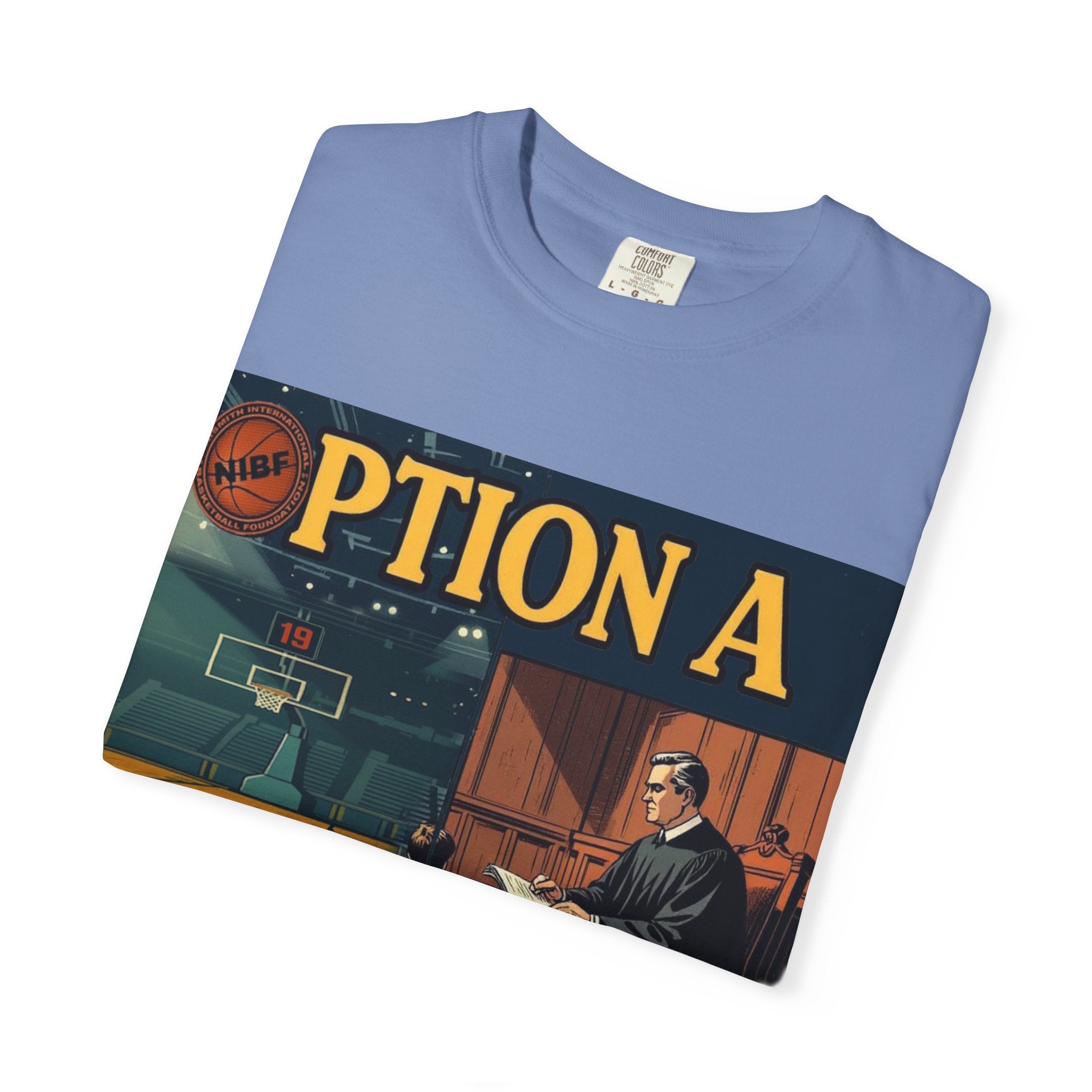 Vintage Basketball Court Judge Illustration T-shirt | Courtroom Youth Punishment Art