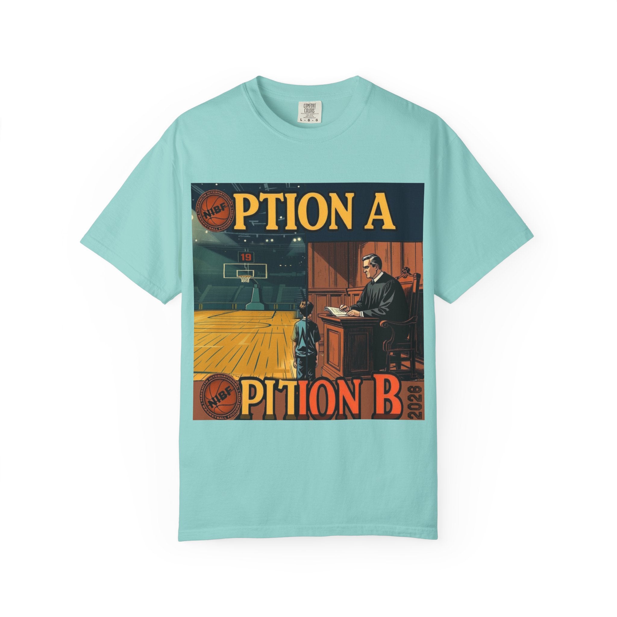 Vintage Basketball Court Judge Illustration T-shirt | Courtroom Youth Punishment Art