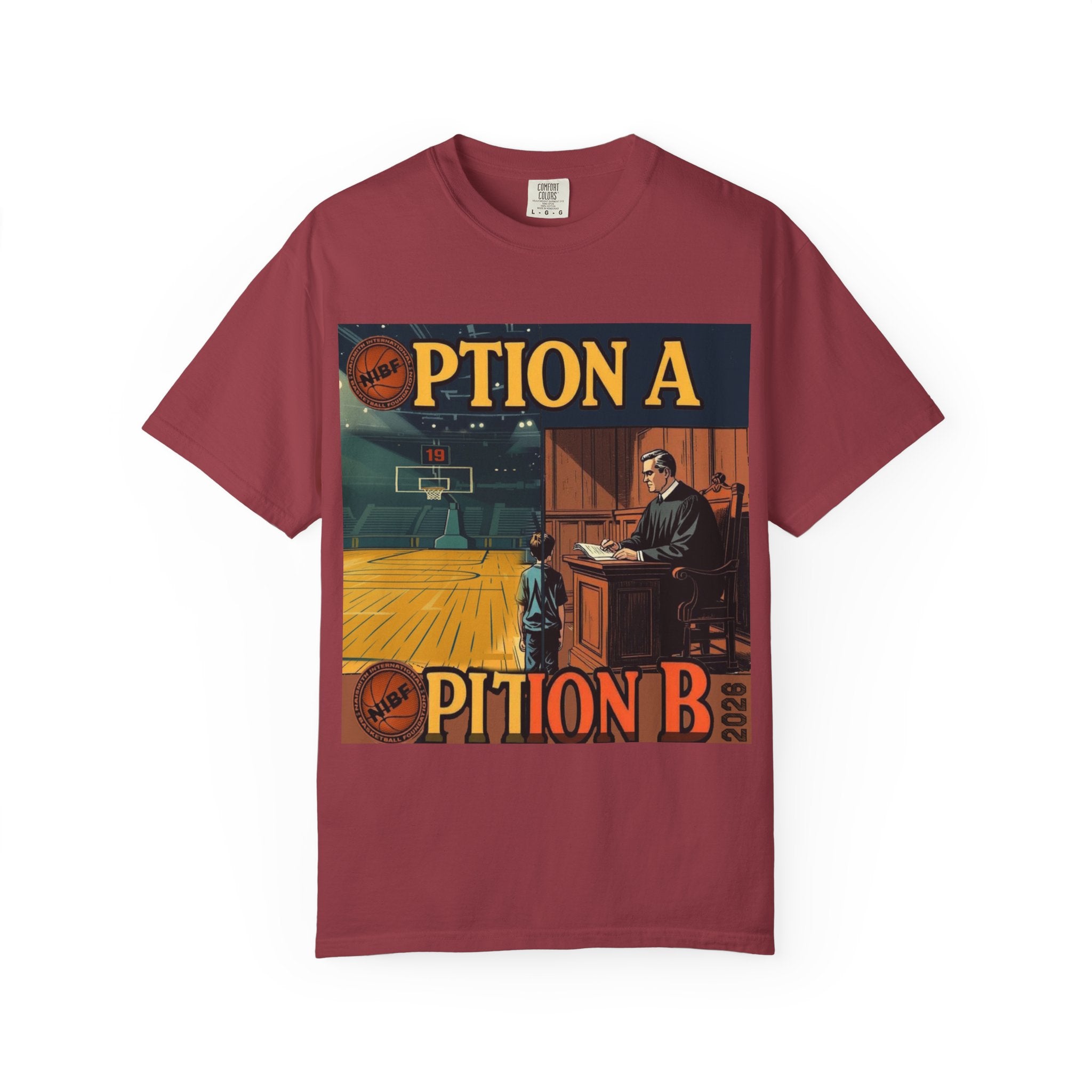 Vintage Basketball Court Judge Illustration T-shirt | Courtroom Youth Punishment Art