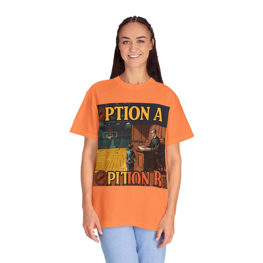 Vintage Basketball Court Judge Illustration T-shirt | Courtroom Youth Punishment Art