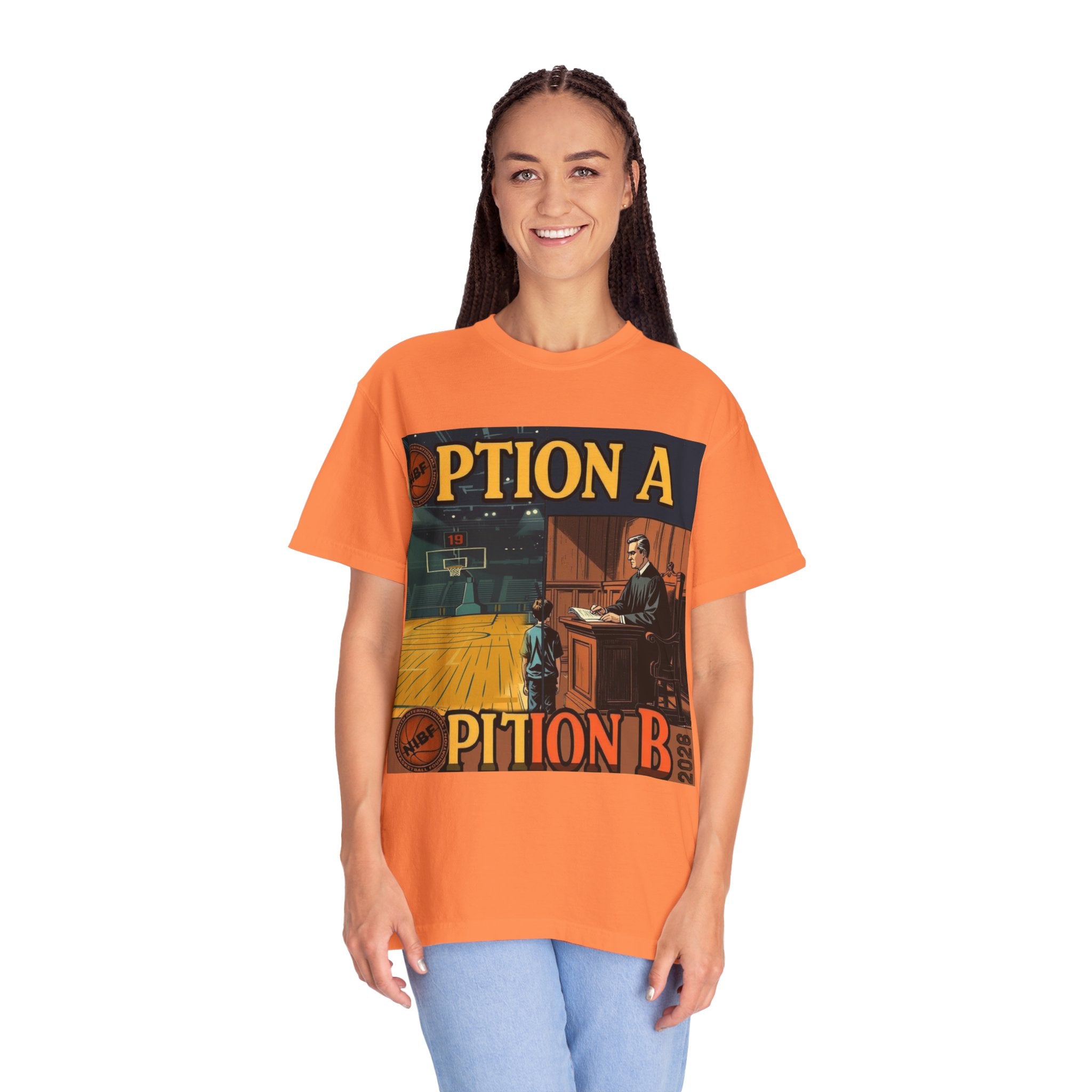 Vintage Basketball Court Judge Illustration T-shirt | Courtroom Youth Punishment Art