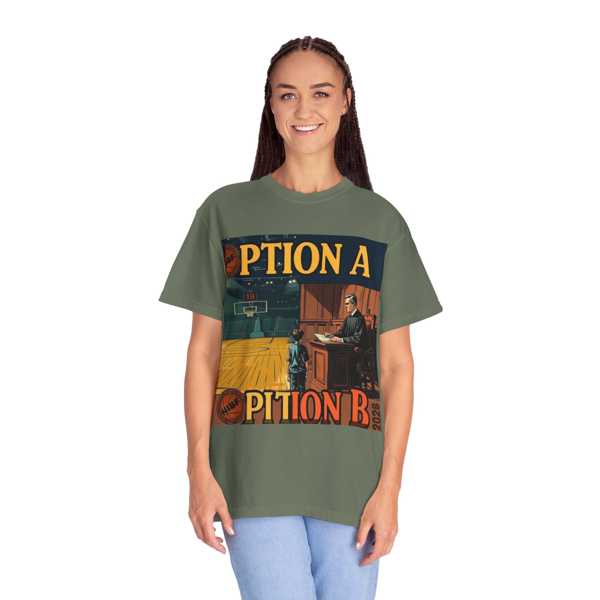 Vintage Basketball Court Judge Illustration T-shirt | Courtroom Youth Punishment Art