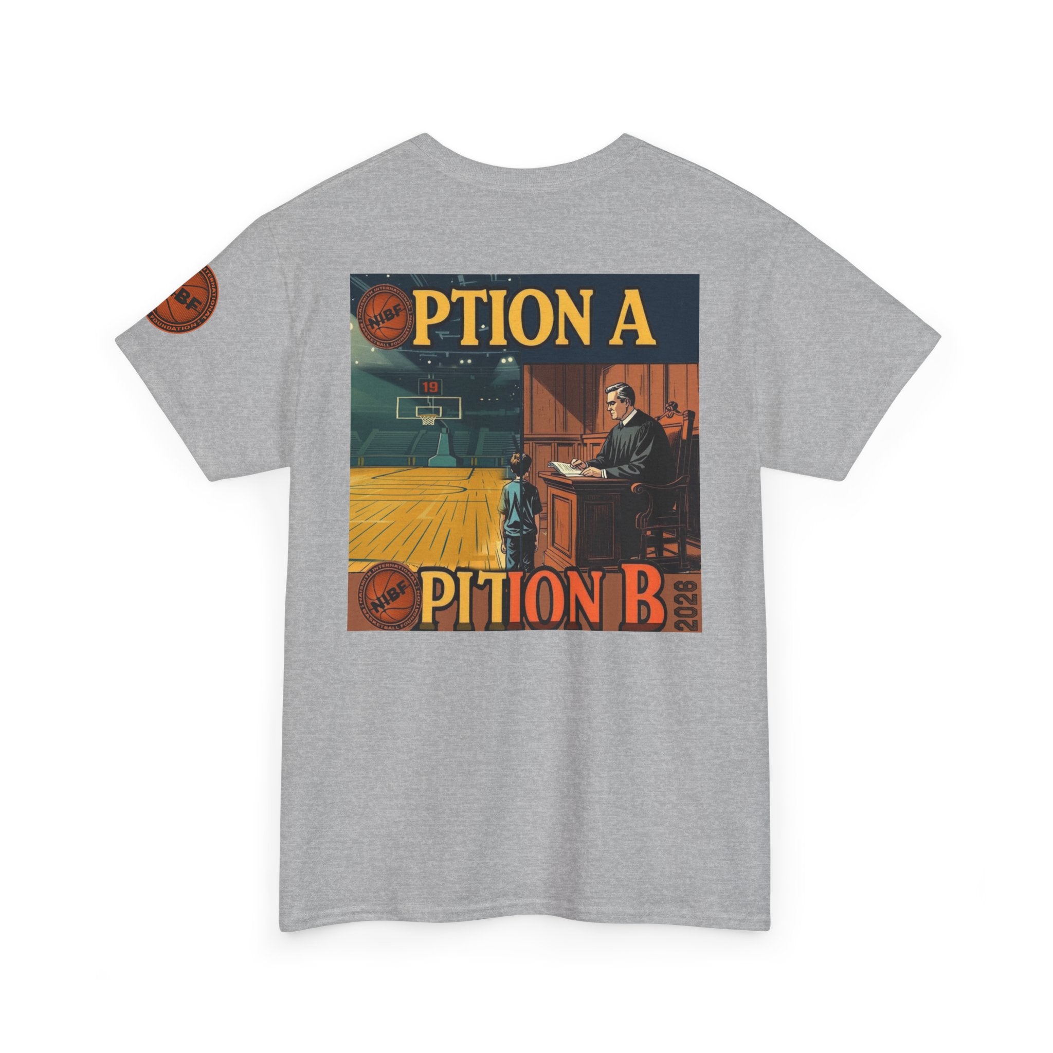 T-Shirt — 'Option A / Option B' Basketball Graphic Tee