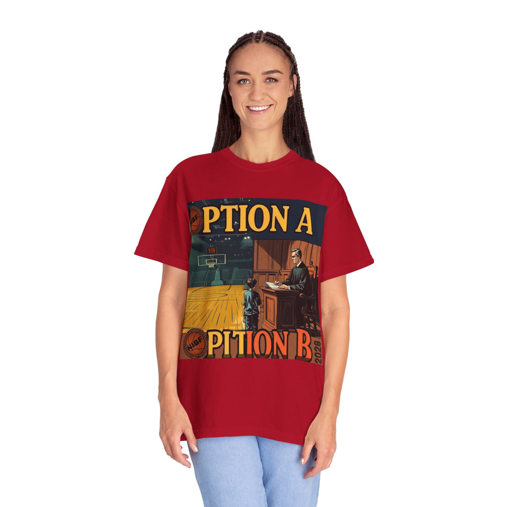 Vintage Basketball Court Judge Illustration T-shirt | Courtroom Youth Punishment Art