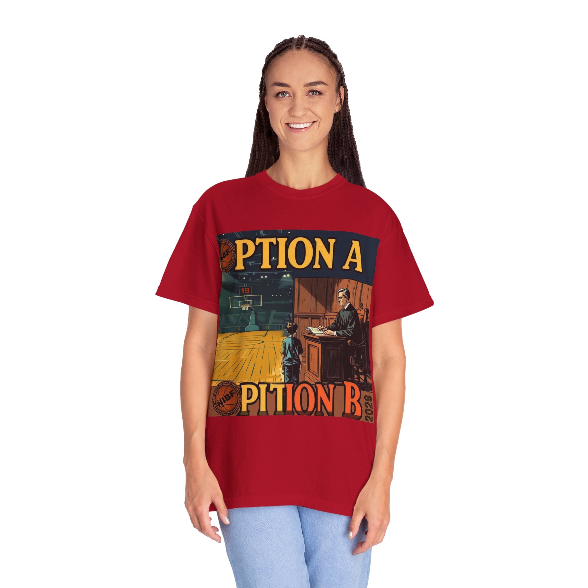 Vintage Basketball Court Judge Illustration T-shirt | Courtroom Youth Punishment Art