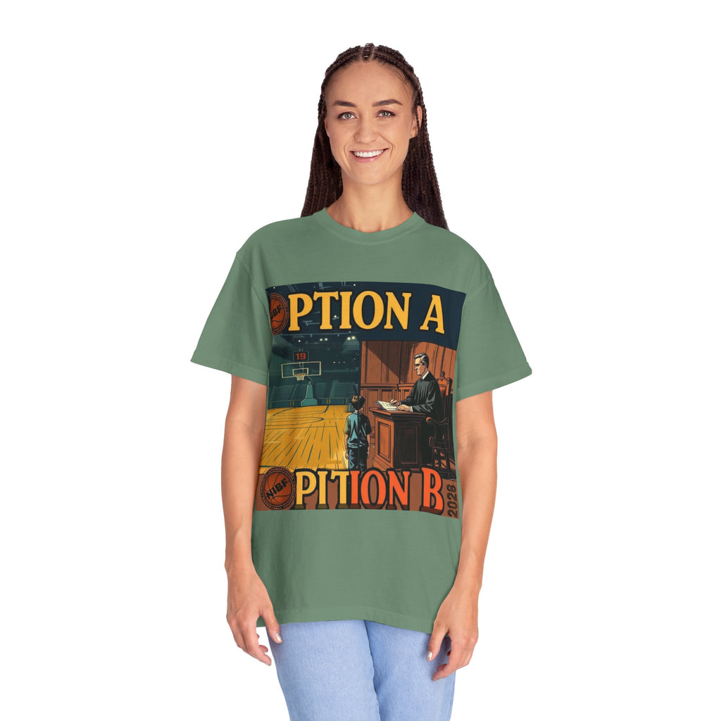 Vintage Basketball Court Judge Illustration T-shirt | Courtroom Youth Punishment Art