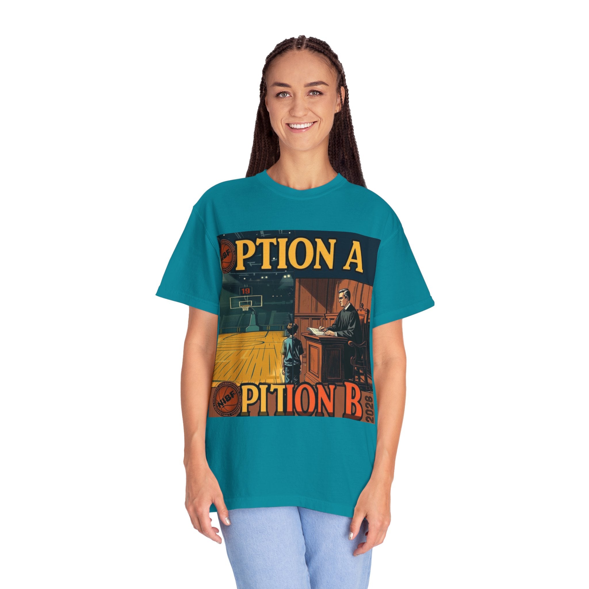 Vintage Basketball Court Judge Illustration T-shirt | Courtroom Youth Punishment Art