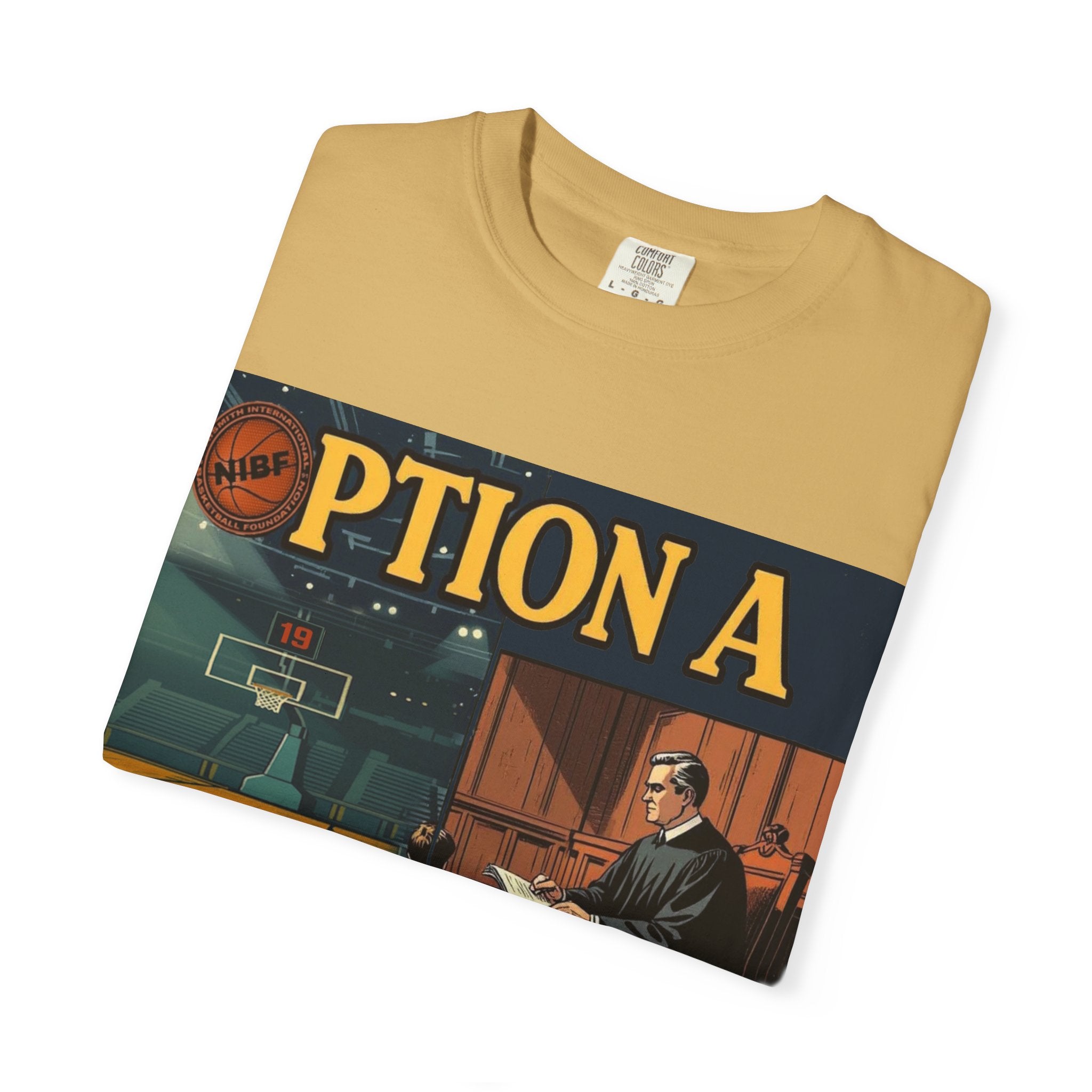 Vintage Basketball Court Judge Illustration T-shirt | Courtroom Youth Punishment Art