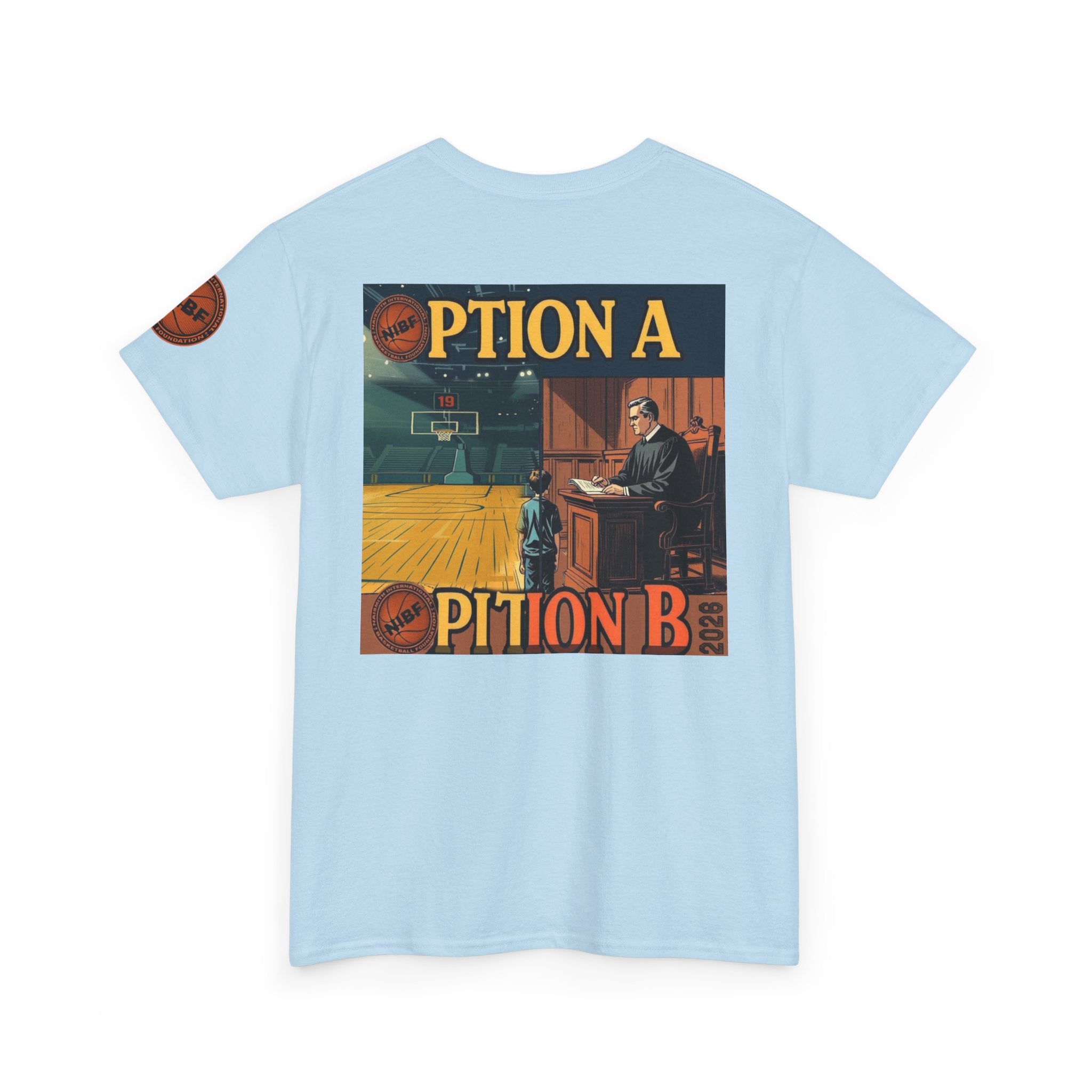 T-Shirt — 'Option A / Option B' Basketball Graphic Tee