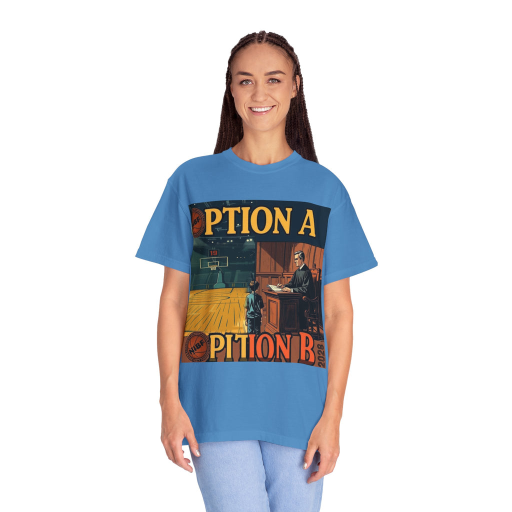 Vintage Basketball Court Judge Illustration T-shirt | Courtroom Youth Punishment Art