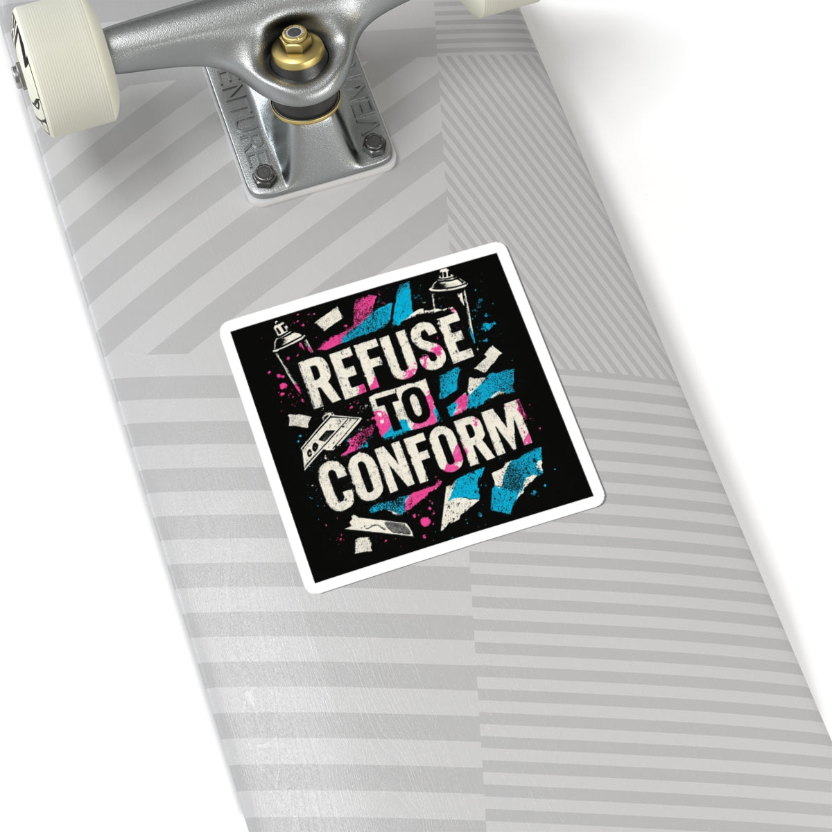 Refuse To Conform Sticker — Bold Punk Rebel Vinyl Kiss-Cut
