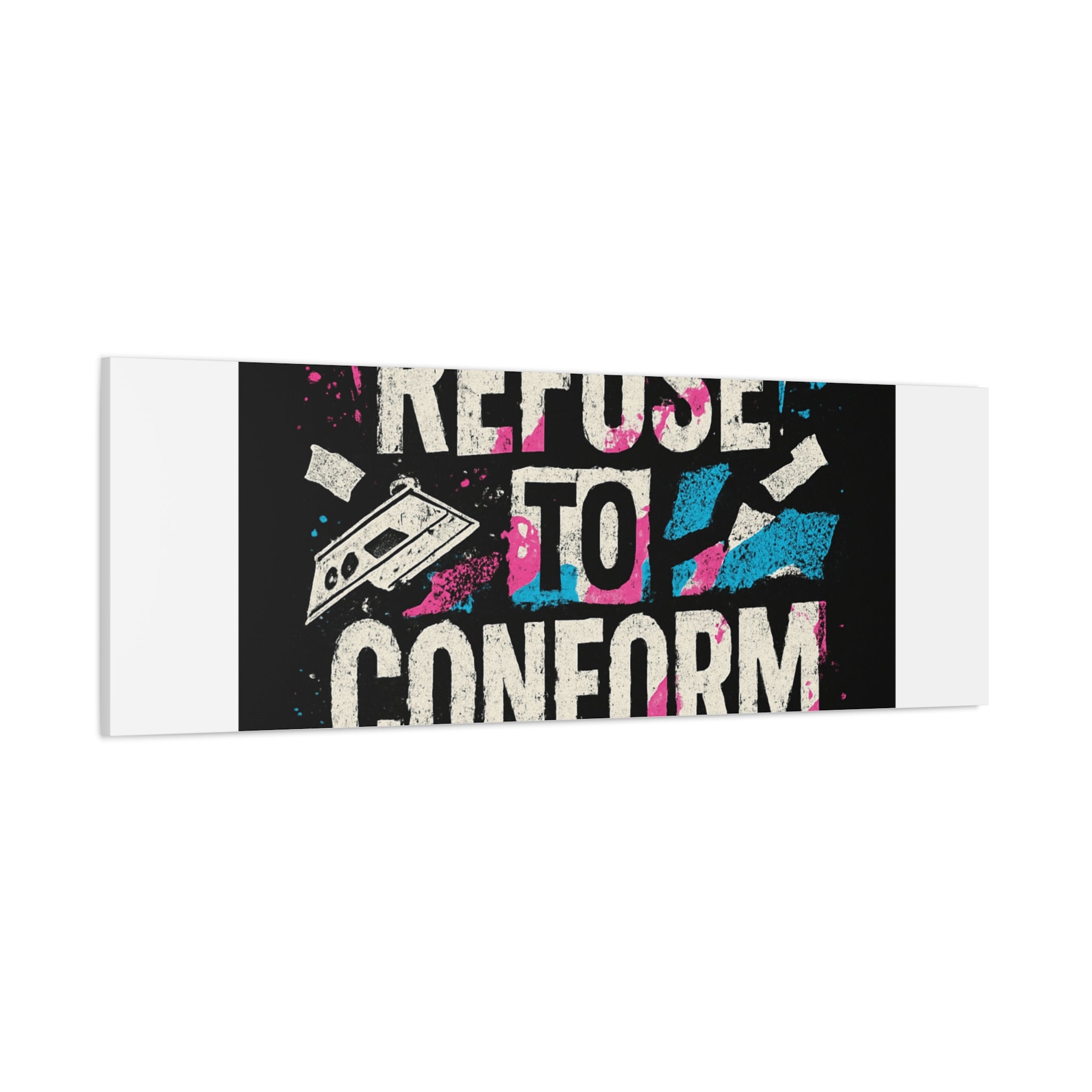 Refuse to Conform Canvas Wall Art — Urban Graffiti Motivational Print