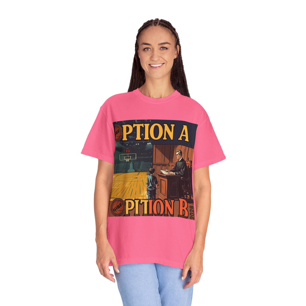 Vintage Basketball Court Judge Illustration T-shirt | Courtroom Youth Punishment Art