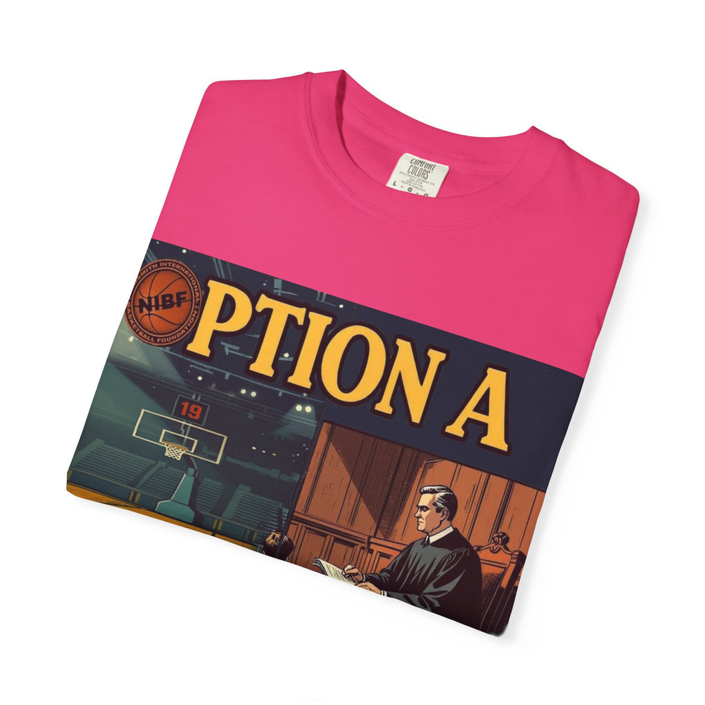 Vintage Basketball Court Judge Illustration T-shirt | Courtroom Youth Punishment Art