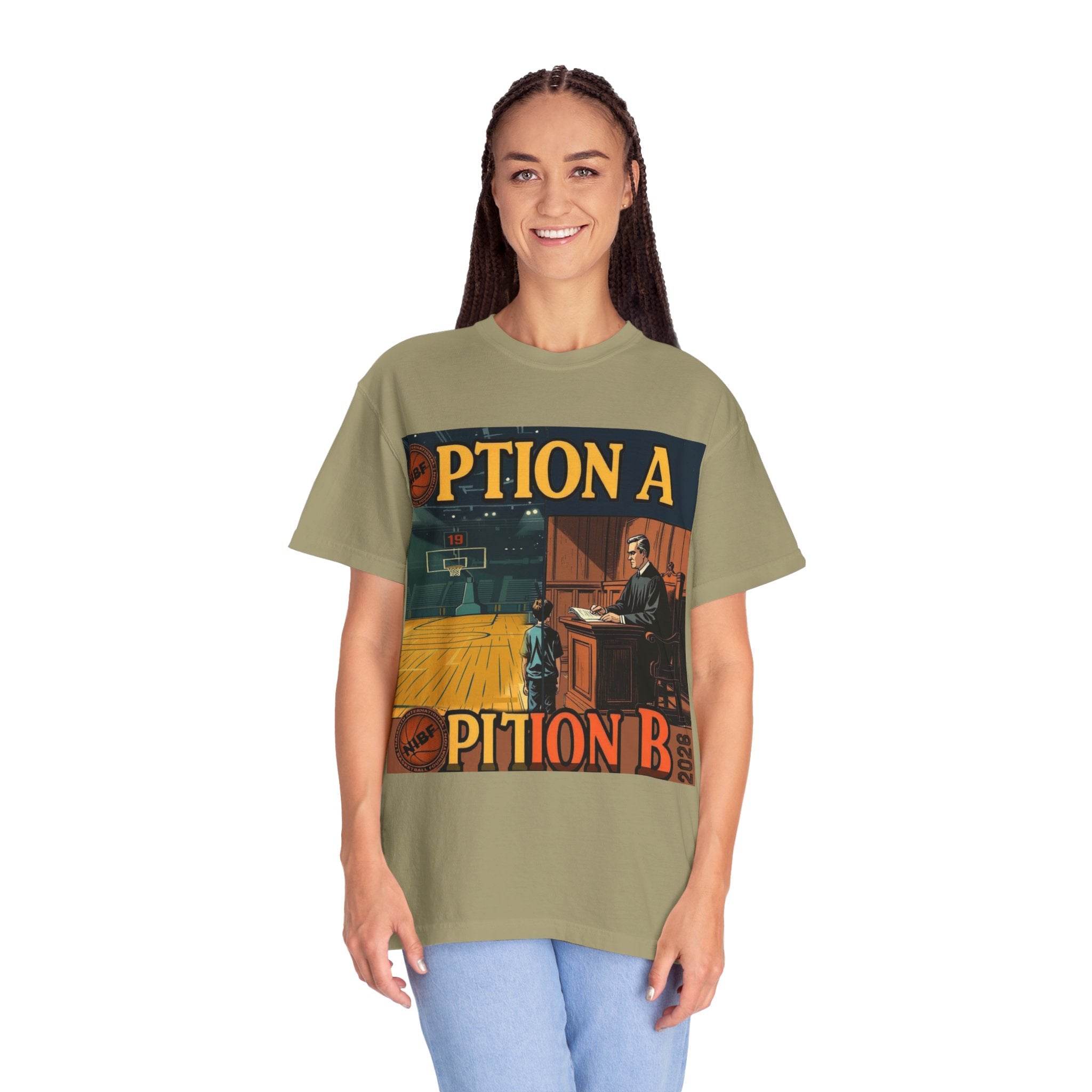 Vintage Basketball Court Judge Illustration T-shirt | Courtroom Youth Punishment Art