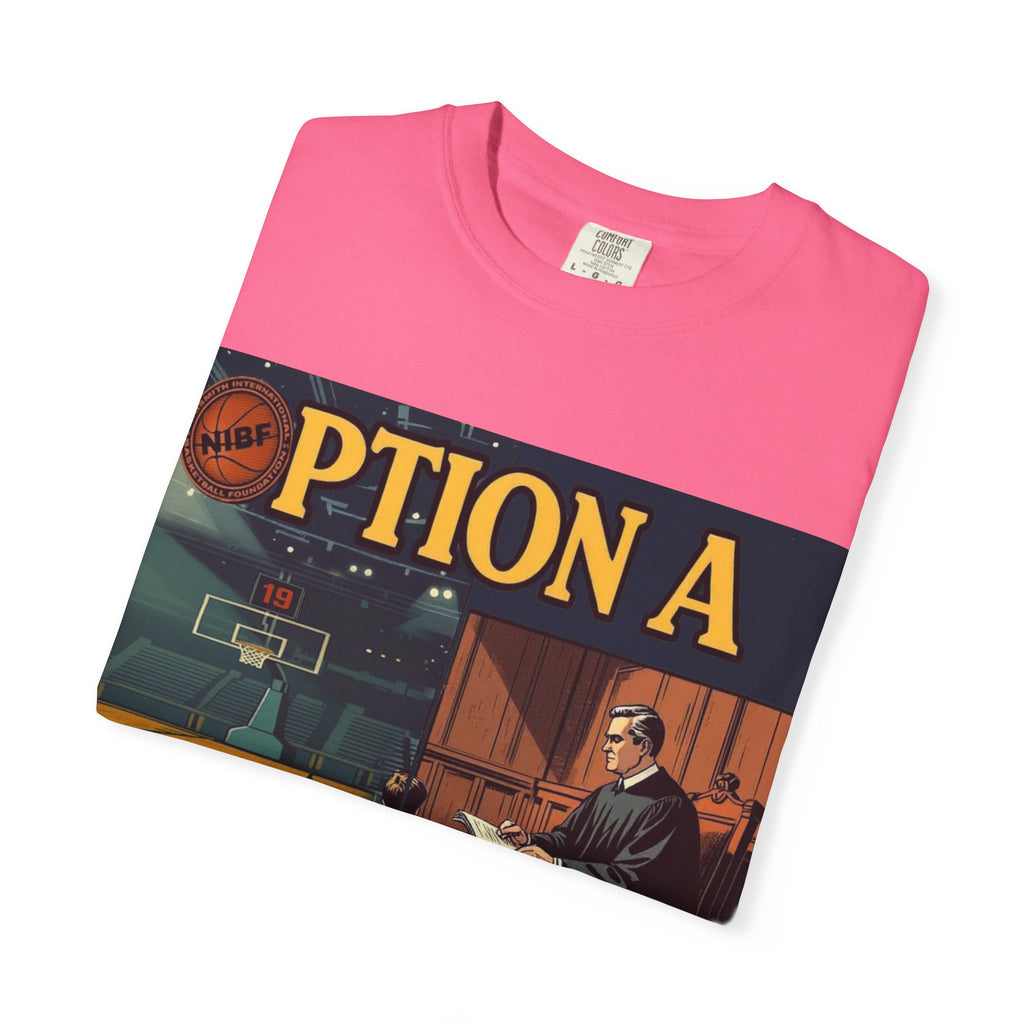 Vintage Basketball Court Judge Illustration T-shirt | Courtroom Youth Punishment Art