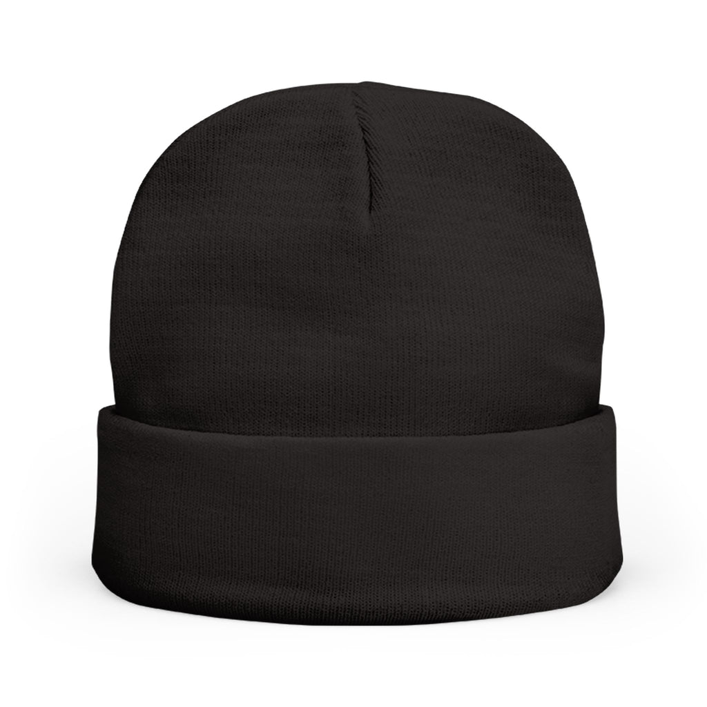 Option A Embroidered Knit Beanie — Cozy Winter Hat with Bold Patch