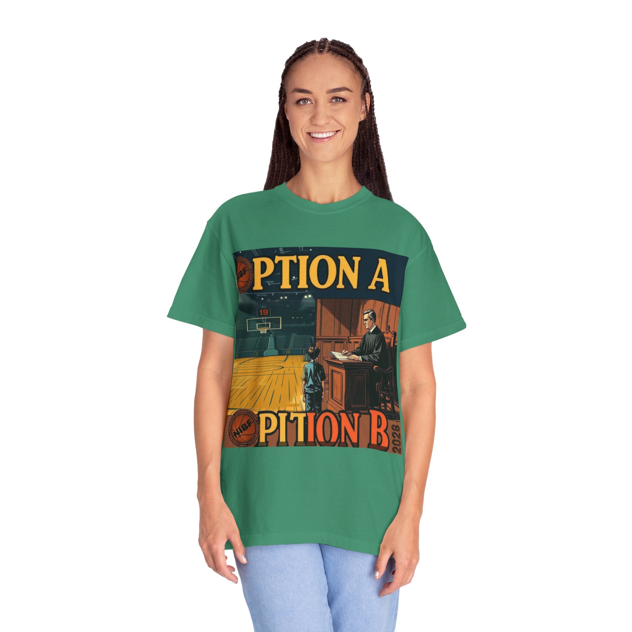 Vintage Basketball Court Judge Illustration T-shirt | Courtroom Youth Punishment Art