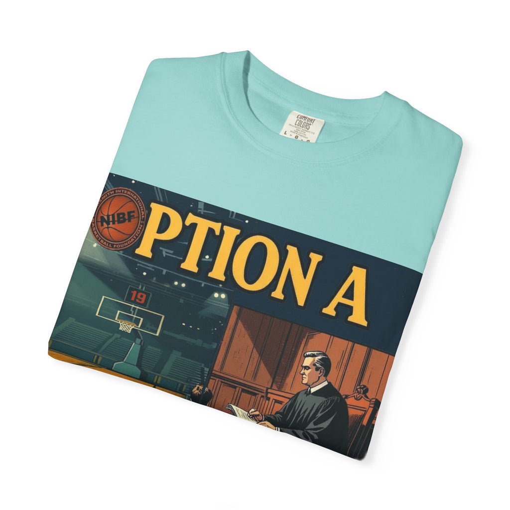 Vintage Basketball Court Judge Illustration T-shirt | Courtroom Youth Punishment Art