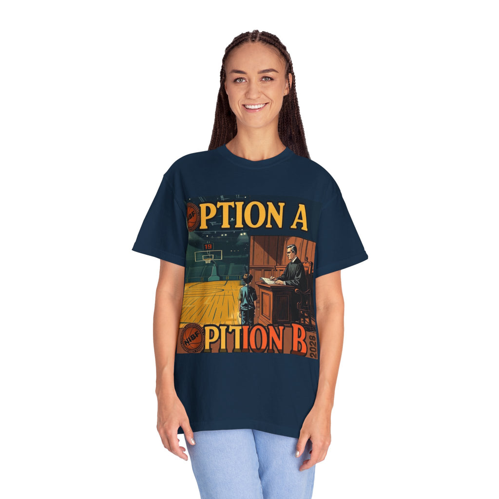 Vintage Basketball Court Judge Illustration T-shirt | Courtroom Youth Punishment Art