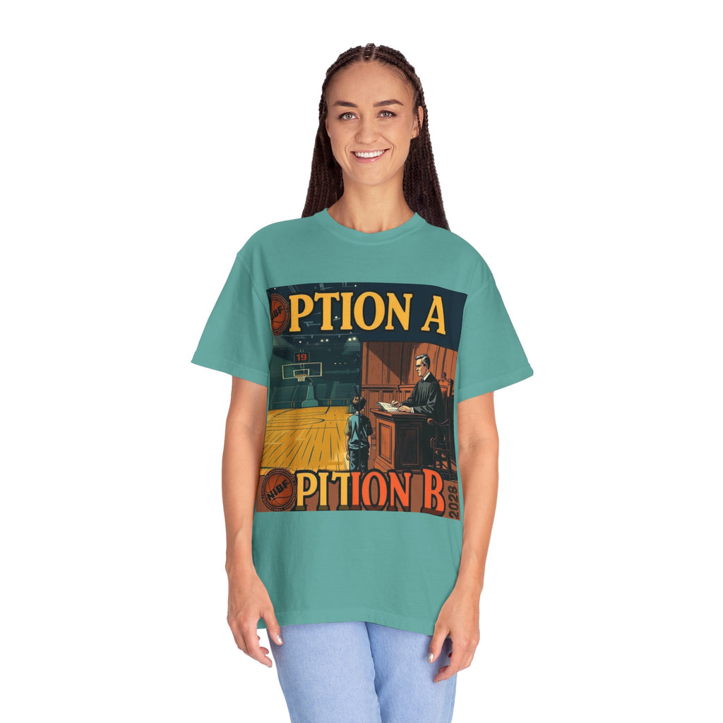 Vintage Basketball Court Judge Illustration T-shirt | Courtroom Youth Punishment Art