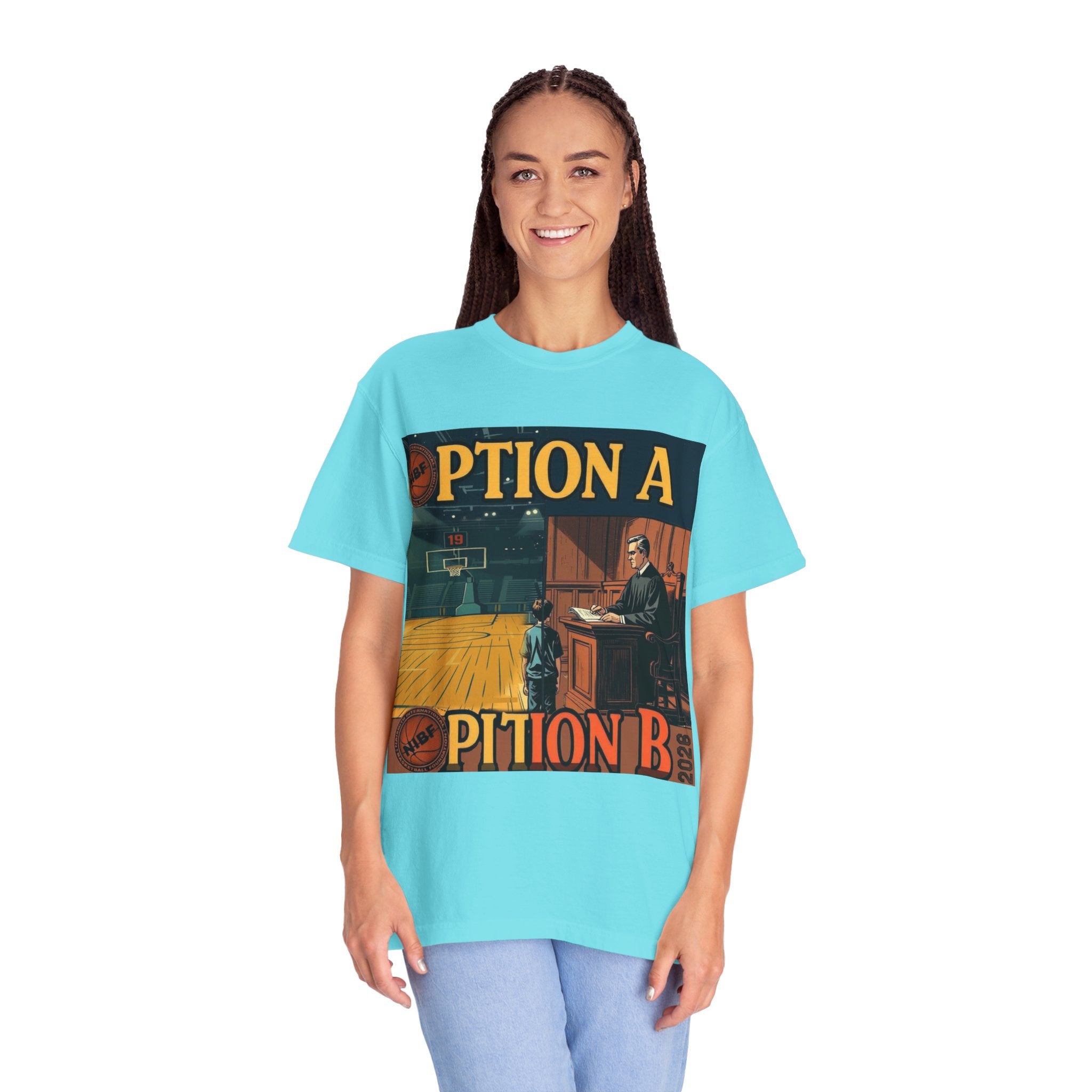 Vintage Basketball Court Judge Illustration T-shirt | Courtroom Youth Punishment Art