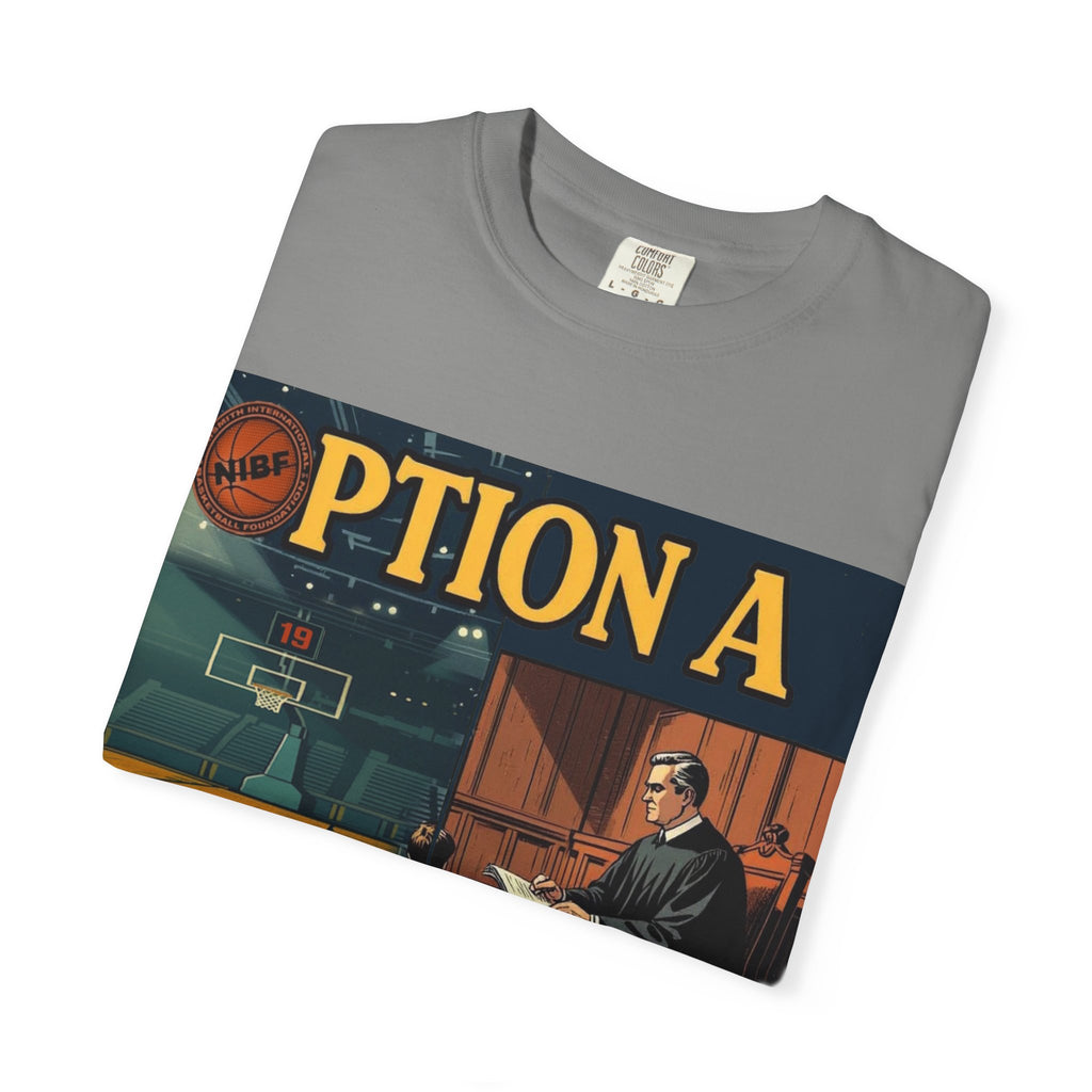 Vintage Basketball Court Judge Illustration T-shirt | Courtroom Youth Punishment Art