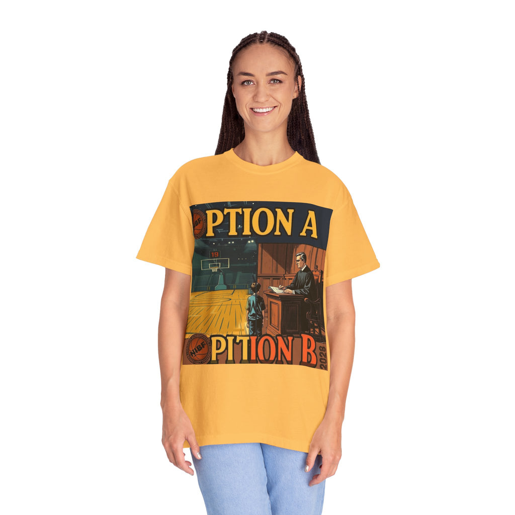 Vintage Basketball Court Judge Illustration T-shirt | Courtroom Youth Punishment Art