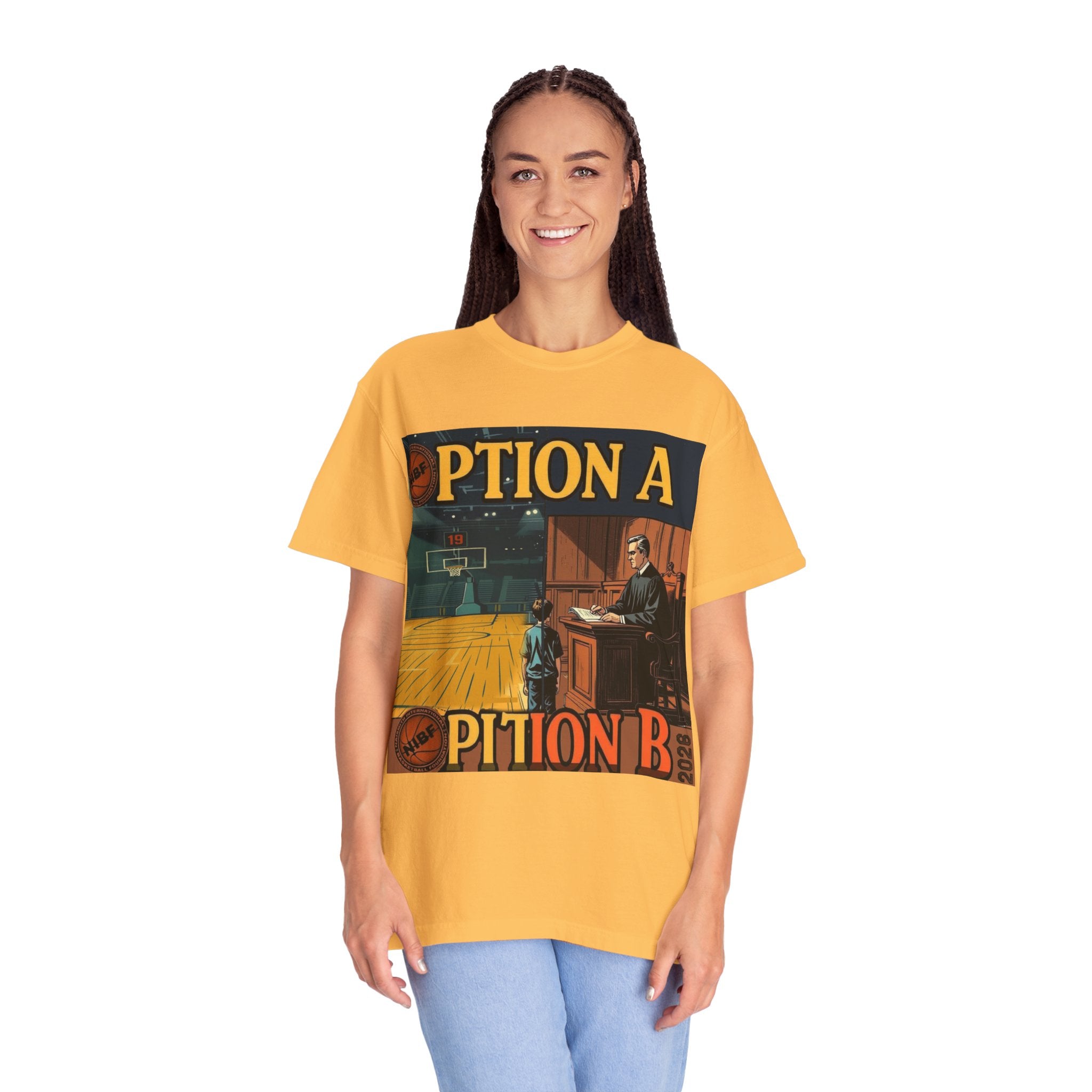 Vintage Basketball Court Judge Illustration T-shirt | Courtroom Youth Punishment Art