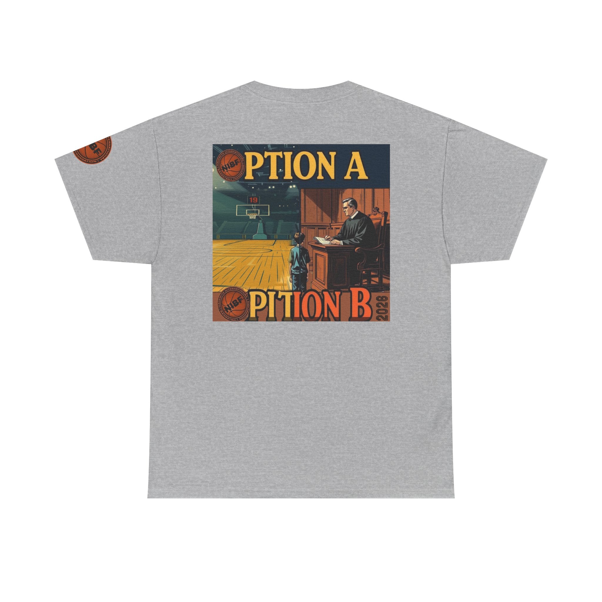 T-Shirt — 'Option A / Option B' Basketball Graphic Tee