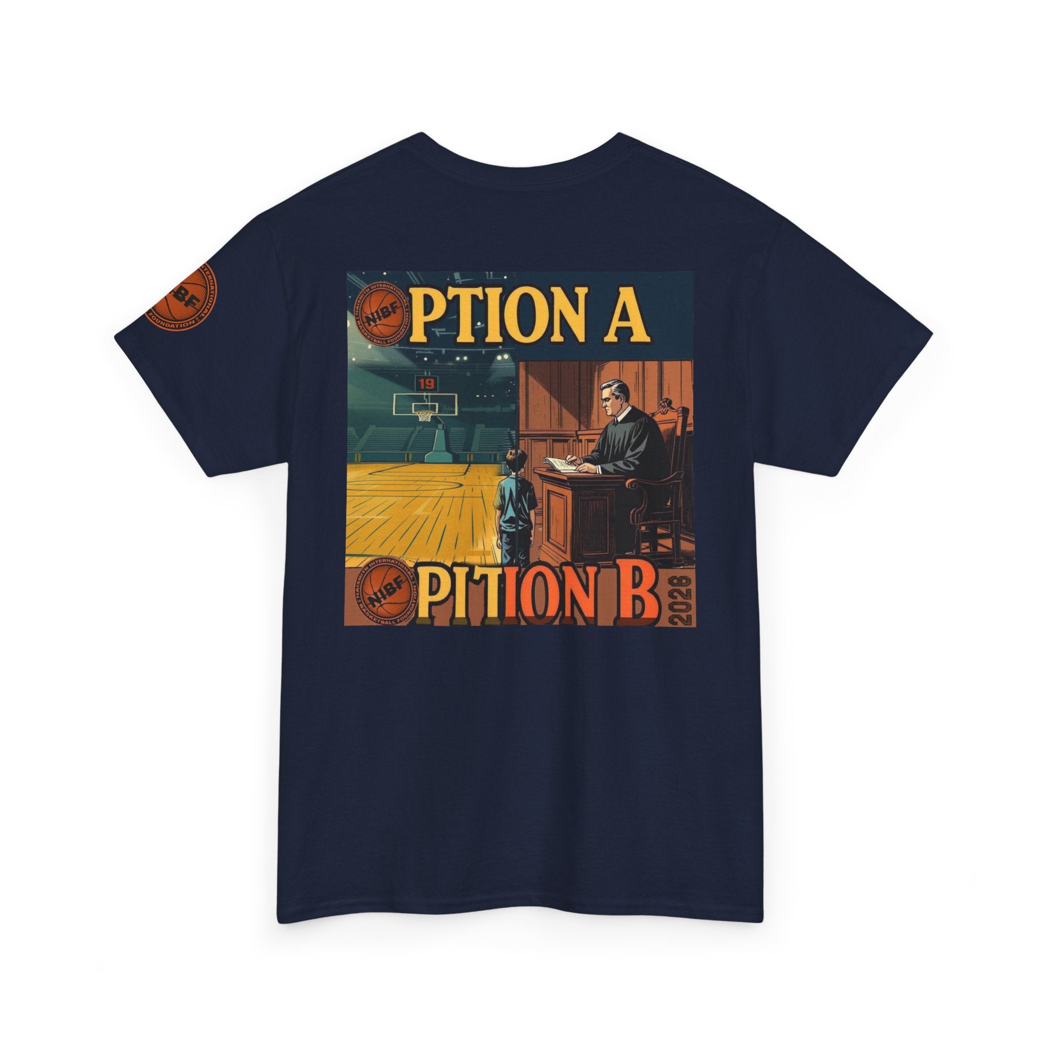 T-Shirt — 'Option A / Option B' Basketball Graphic Tee