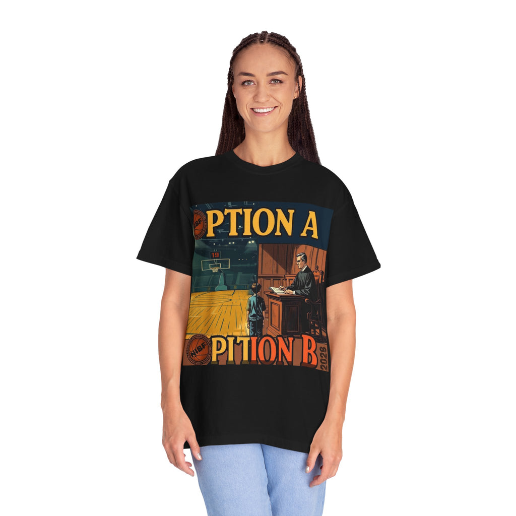 Vintage Basketball Court Judge Illustration T-shirt | Courtroom Youth Punishment Art