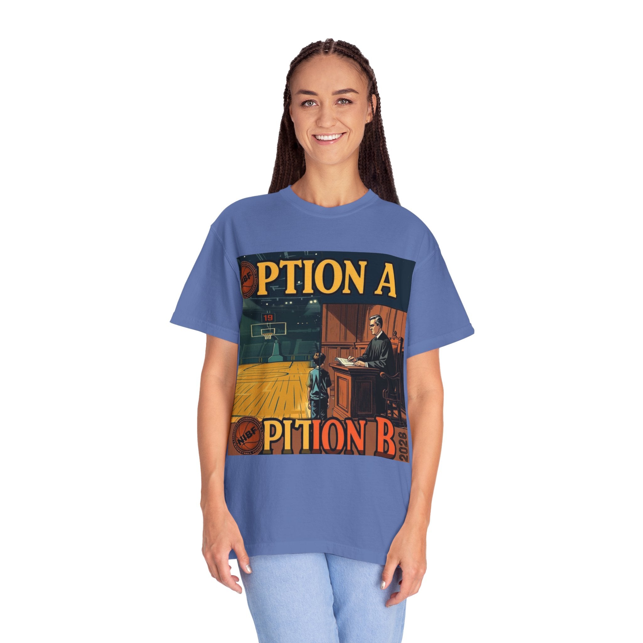 Vintage Basketball Court Judge Illustration T-shirt | Courtroom Youth Punishment Art