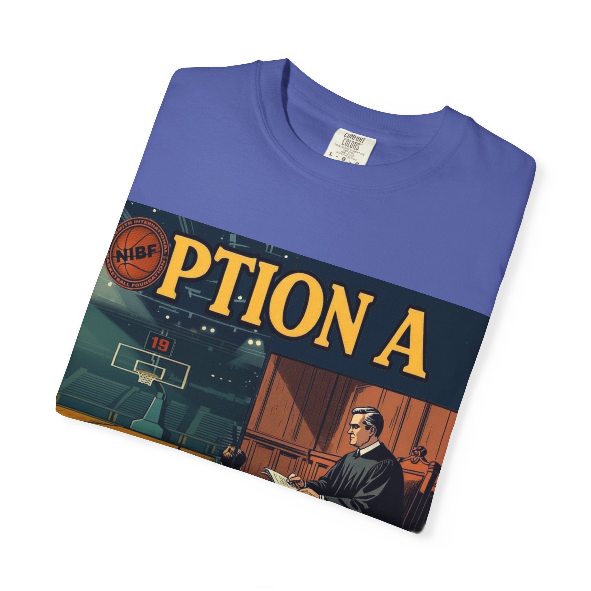 Vintage Basketball Court Judge Illustration T-shirt | Courtroom Youth Punishment Art